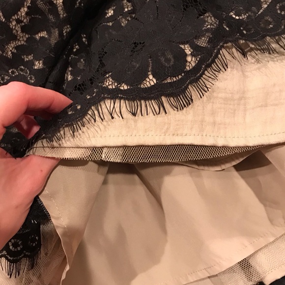 Black Lace Strapless Cocktail Dress - Picture 4 of 6